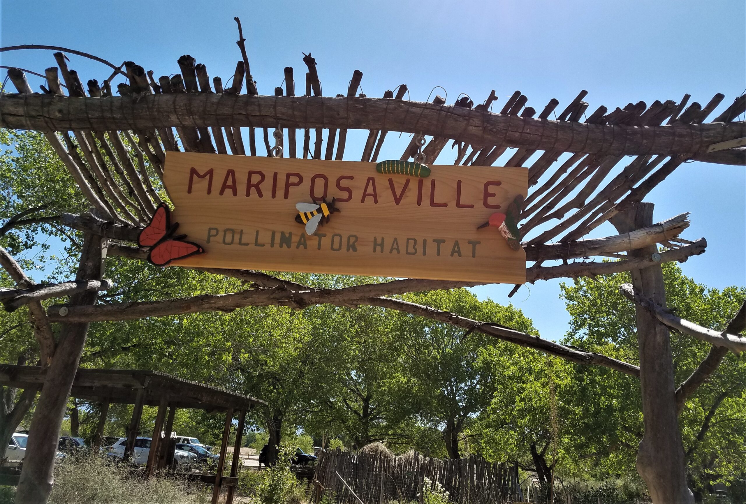 Entrance to Mariposaville garden.